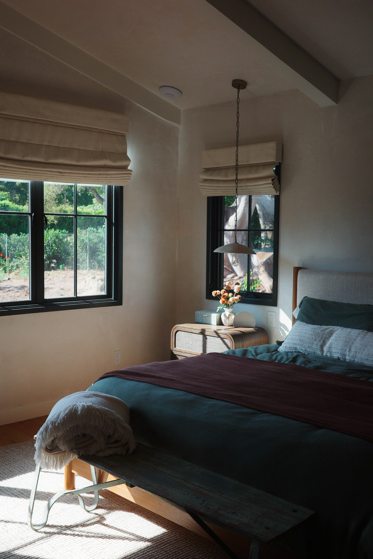 Hope Ranch bedroom in deep window light