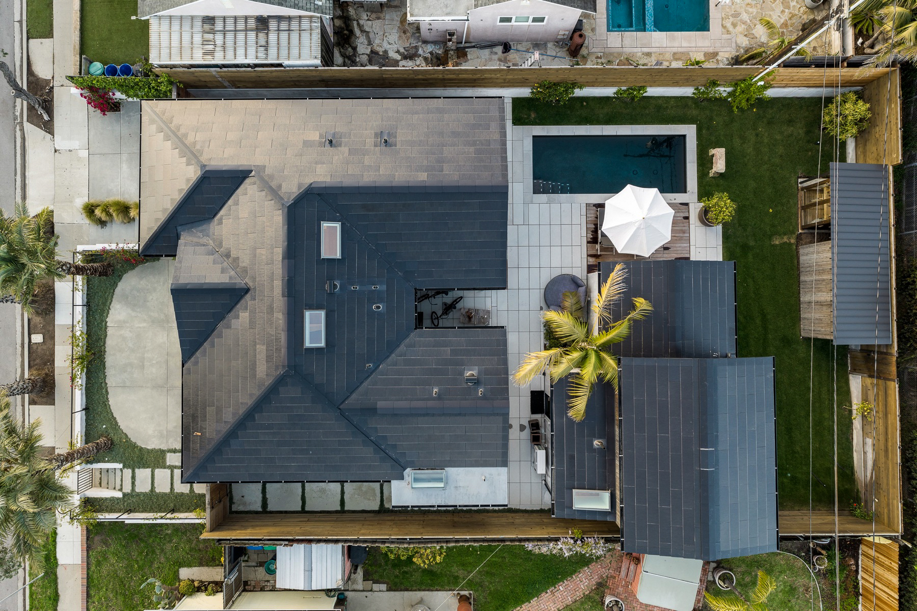Aerial view of the property