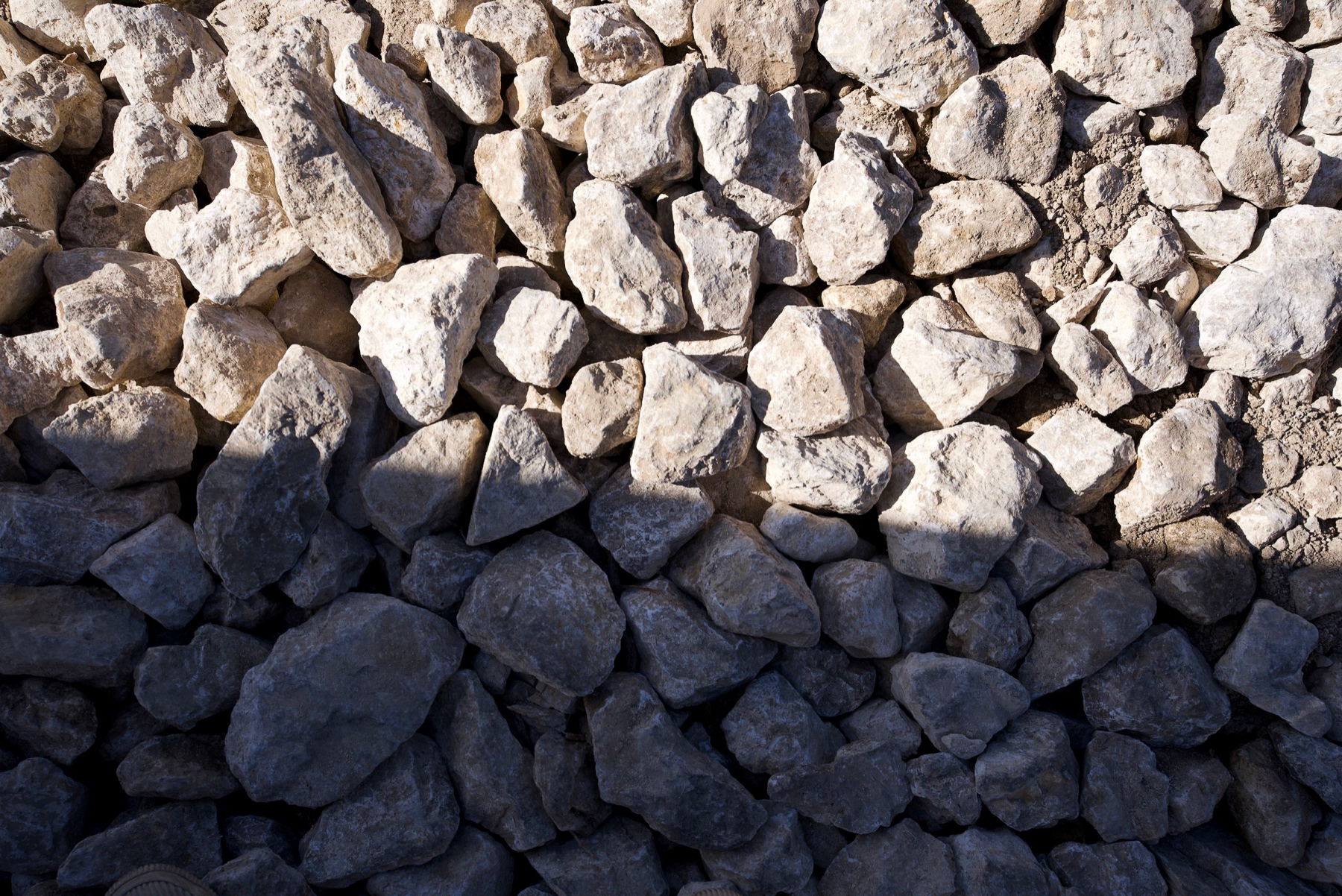 Pile of sourced stone